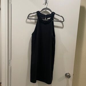 Banana Republic Black Embellished Neckline Dress
